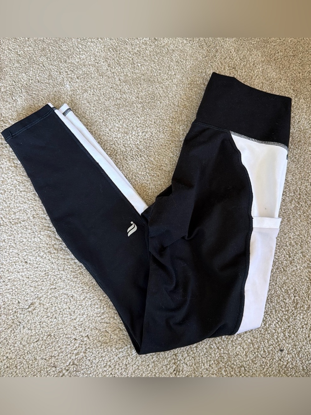 Fabletics Black and White Active Leggings